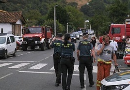 Miembros del operativo que se desplegó en Liébana el 16 de agosto para responder a la alerta.