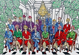 'La Familia', acrílico sobre lienzo, 2025.