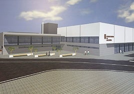 Infografía del futuro polideportivo de Argoños.