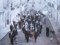 Procesión durante las fiestas del año 1960.