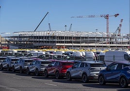 Coches en el Puerto de Santander.