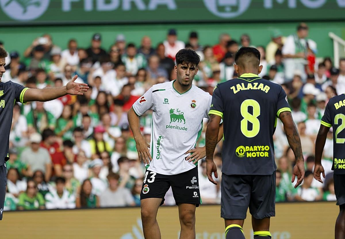 Santi Franco, durante sudebut el sábado ante elCeuta.