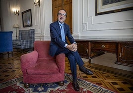 Francisco Aranda, presidente de UNO Logística, ayer en el Palacio de La Magdalena.