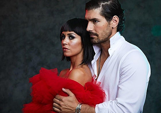 Sofía Ellar y Pablo García durante la grabación de la trilogía 'Mademoiselle Madame'.