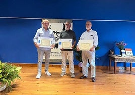 Arturo Fernández, Antonio Zornoza y Clemente Prieto, los ganadores del concurso.