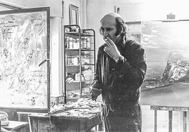 Enrique Gran en su estudio de Madrid.