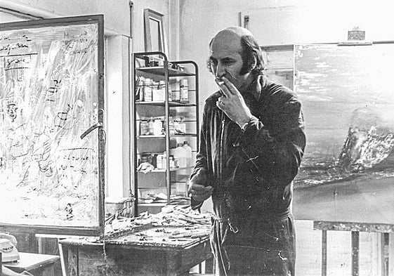 Enrique Gran en su estudio de Madrid.