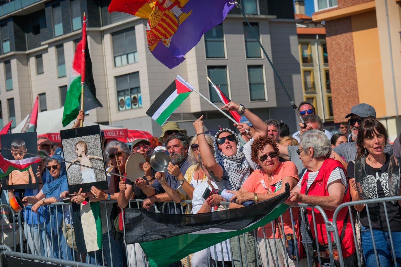 En Cabezón también hubo protestas propalestinas.