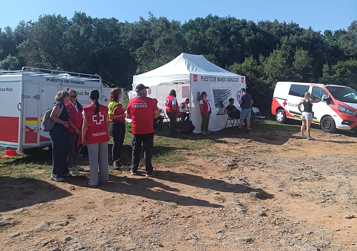 El dispositivo montado para la búsqueda del hombre desaparecido en Isla.