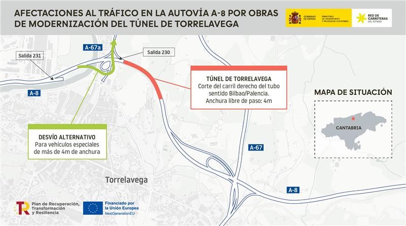 Mapa del desvío alternativo.