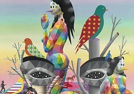 Okuda San Miguel: 'When the Nature wants to kiss you' (2022).
