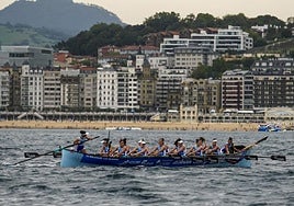Astillero, el domingo pasado en La Concha.