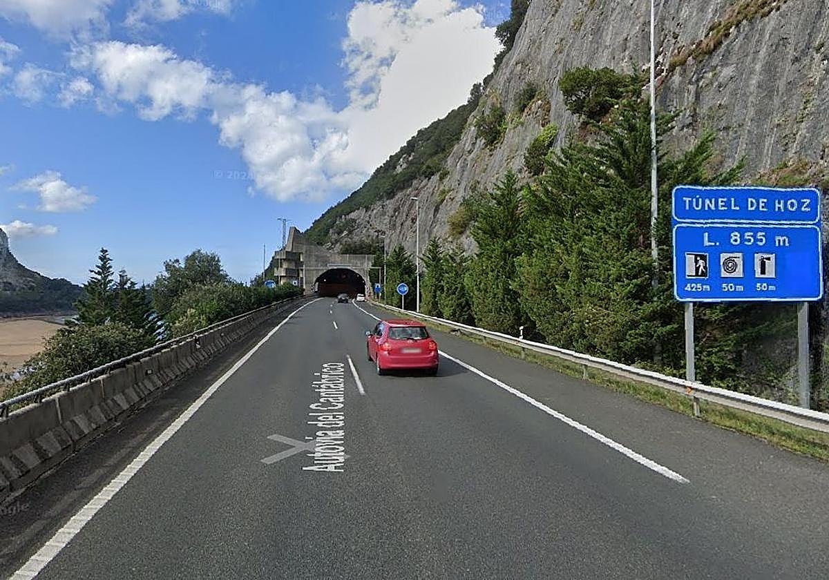 Imagen de la entrada del túnel de Hoz.