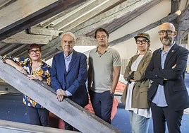 Adela Mac Swiney, Manuel Gutiérrez Aragón, Cristóbal García, Meri Ingelmo y Víctor Lamadrid.