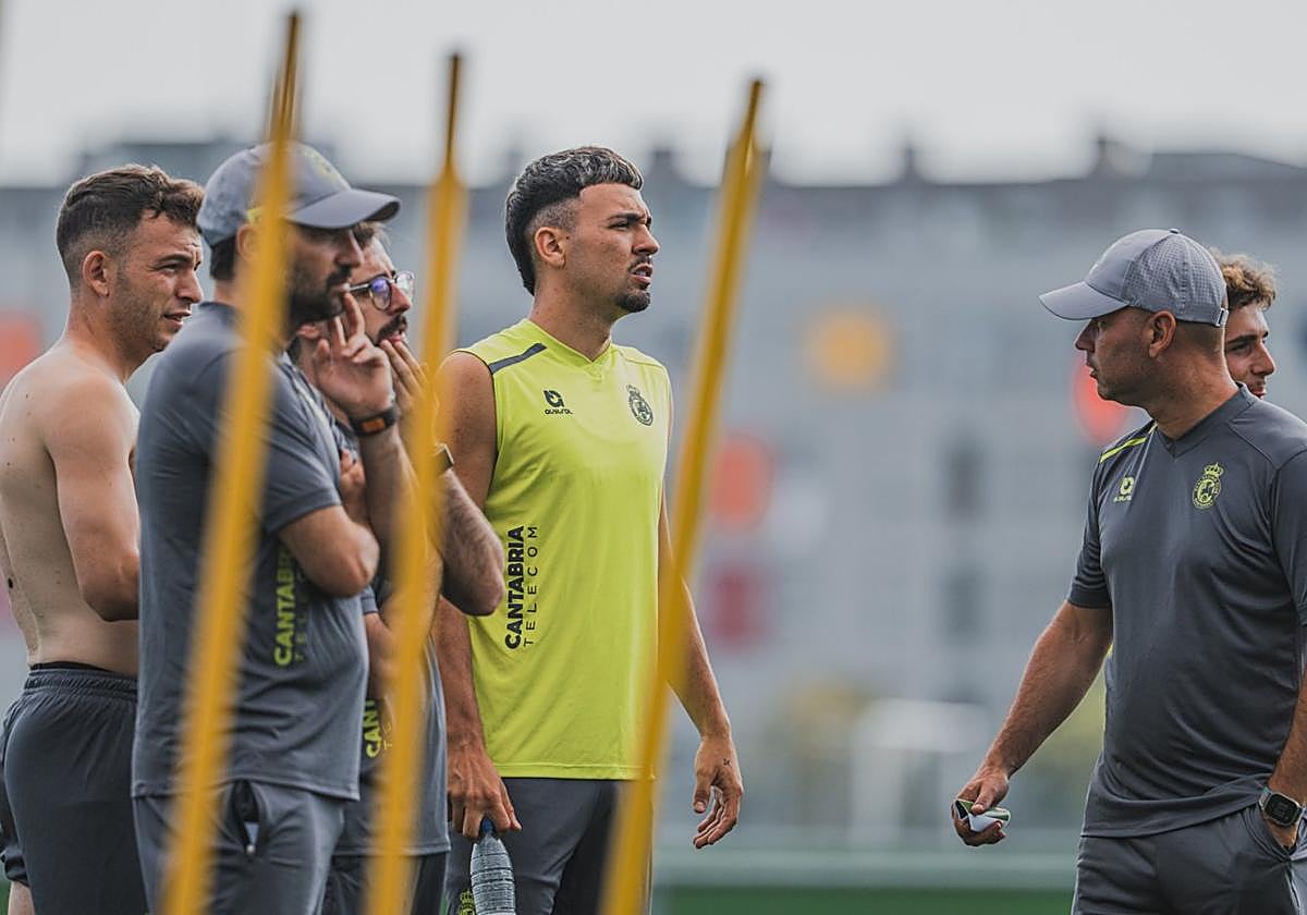Juan Carlos Arana, durante un entrenamiento antes de su lesión.