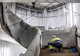 Un trabajador de la construcción en Cantabria.