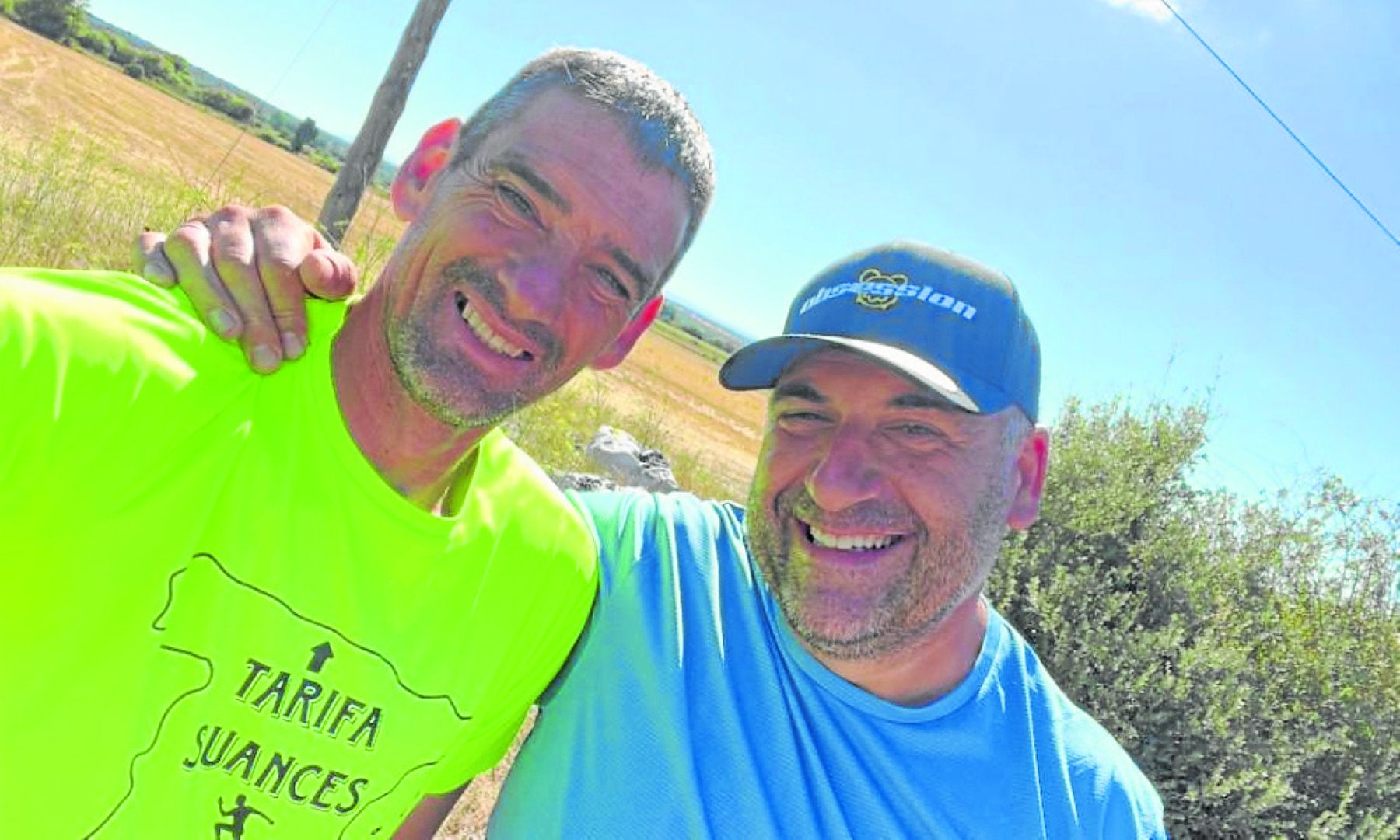 Antonio Suárez y su compañero de viaje, José Luis Rasillo.