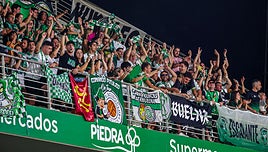Afición racinguista en Córdoba.