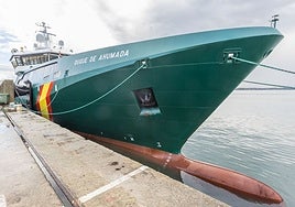 El Duque de Ahumada permanece en el muelle Almirante.