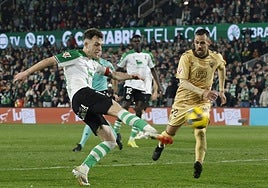 Íñigo Vicente, en el partido que el Racing disputó ante el Málaga el curso pasado en El Sardinero.