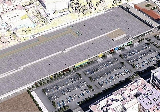 Recreación de la cubrición de vías que se desarrollará en Santander.