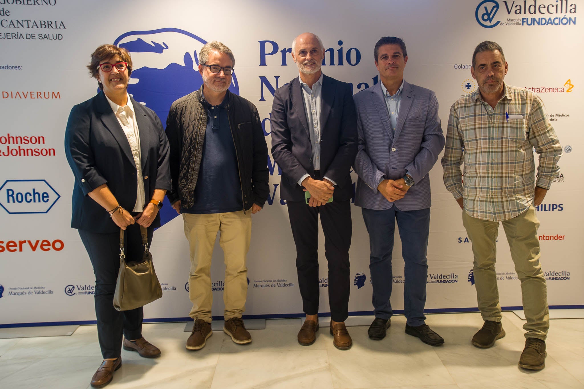 María Andrés, Luis Priede, Luis Mariano López, Carlos León y Manuel Pereira