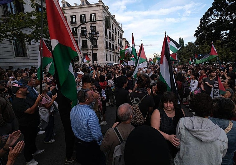 Concentración en Santander, frente a la Delegación del Gobierno en Cantabria, para pedir «el fin del genocidio» en Gaza.