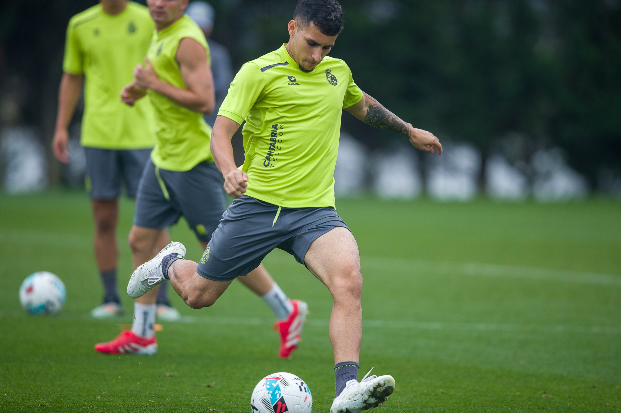 Gustavo Puerta regresó ayer con normalidad a los entrenamientos con el resto del grupo