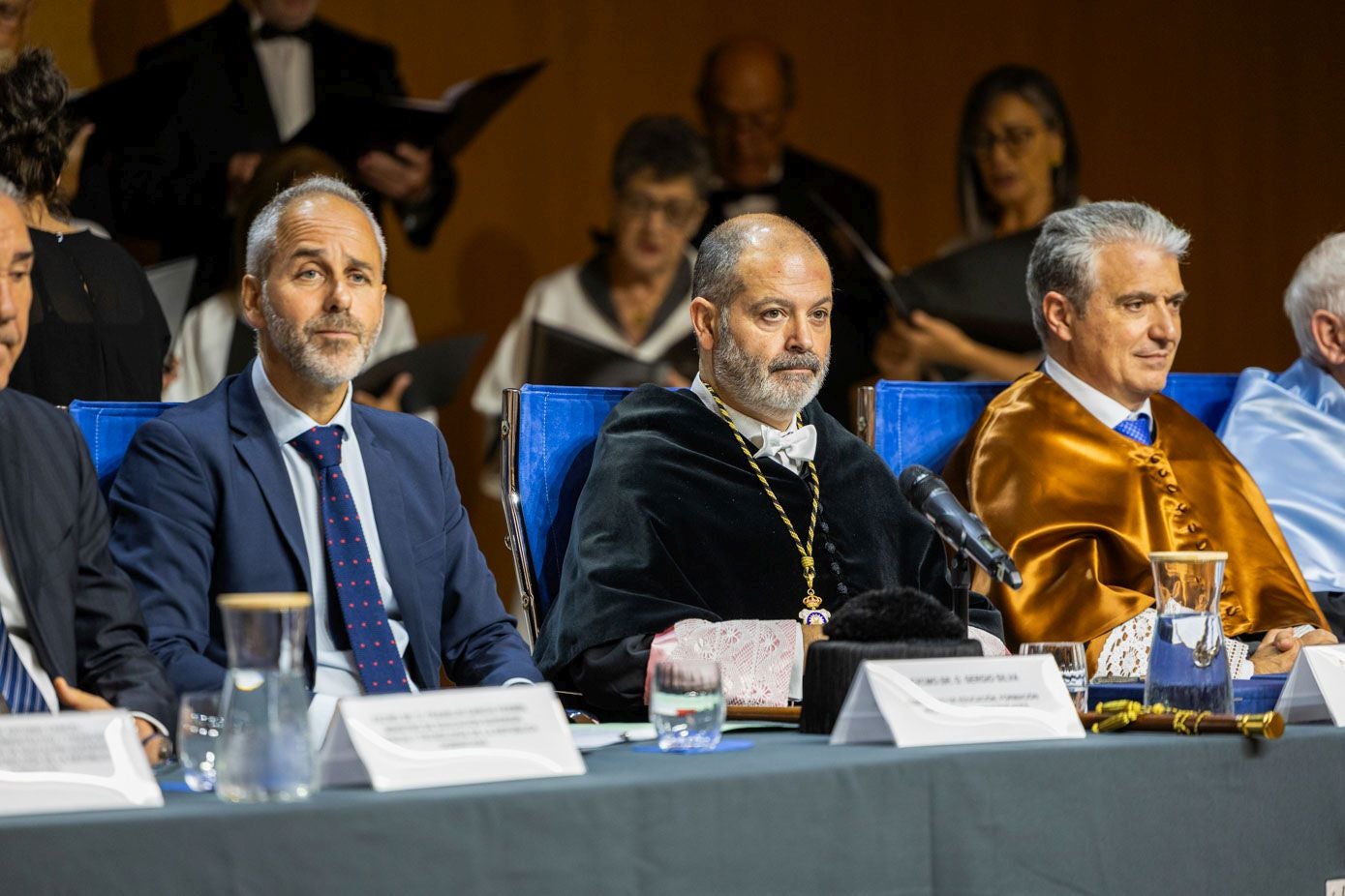 El consejero de Educación, Sergio Silva; el rector de Uneatlántico, Rubén Calderón; y el director general de Funiber, Santos Gracia.