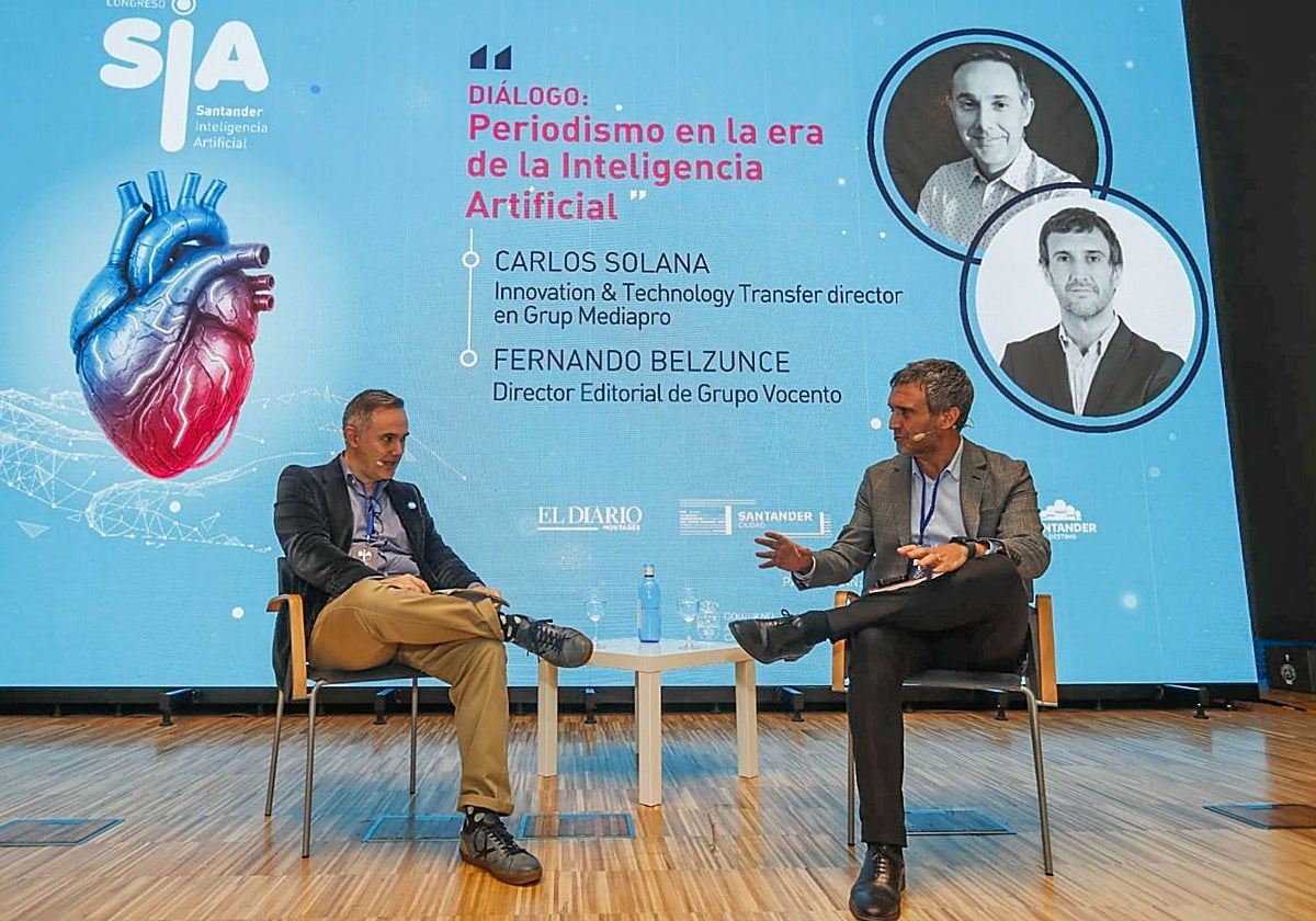 Carlos Solana y Fernando Belzunce han mantenido un diálogo sobre la influencia de la inteligencia artificial en el periodismo.