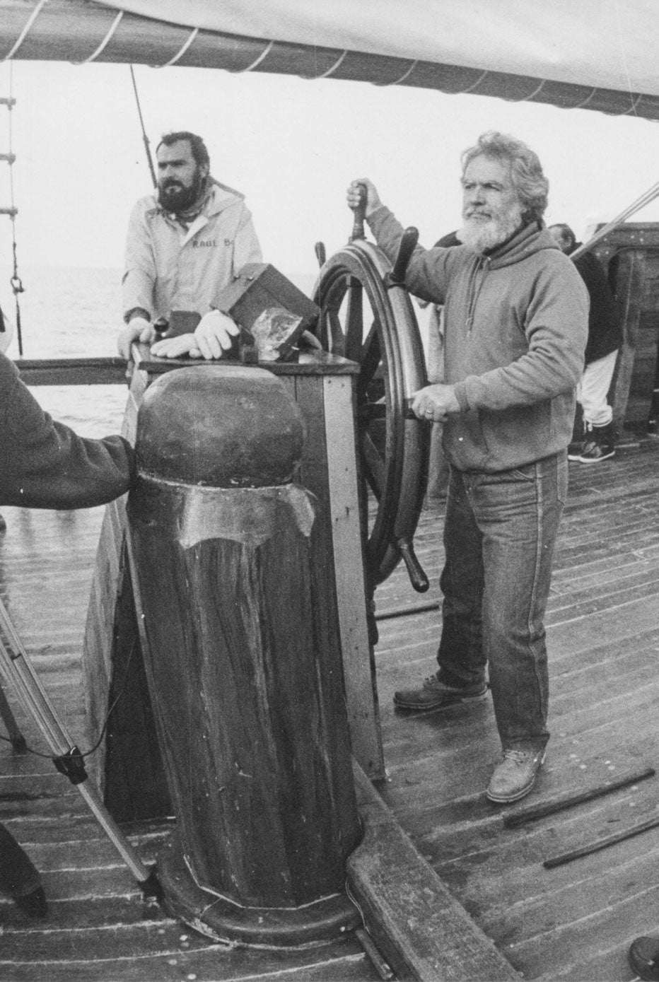 Vital Alsar, en su llegada al muelle de Calderón (Santander).