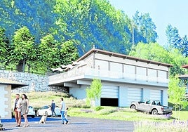 Infografía de cómo quedará el futuro centro cívico en Mirones, de unos 300 metros cuadrados.