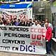 Imagen principal - La plantilla de DIGI en Cantabria retoma la huelga para rechazar el nuevo convenio