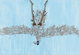 'Ich kann kein Sex [No puedo tener sexo]', (2024). Óleo y collage sobre lienzo