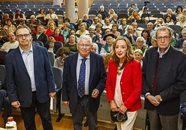 Íñigo Noriega, Fernando Jáuregui, Asunción Peña y Manuel Ángel Castañeda, esta tarde en el Ateneo.