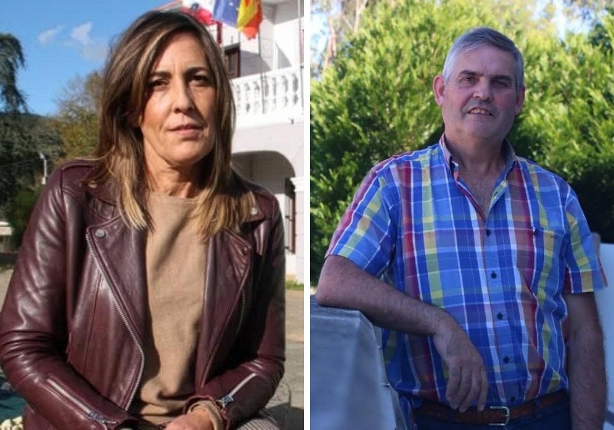 La exalcaldesa y portavoz del PRC, Gema Perojo y el alcalde de Solórzano del PP, Santiago Campos.