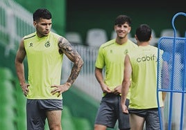 Puerta, Facu González y Aldasoro, durante la sesión de este miércoles.