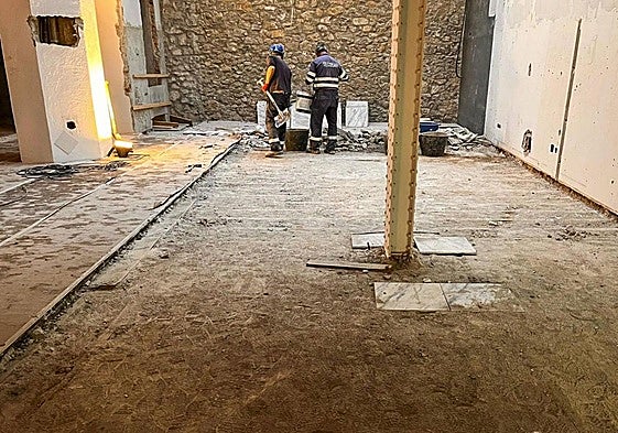 Imagen de los trabajos en la primera planta del espacio.