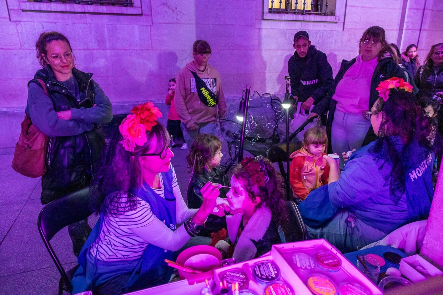 Los niños tuvieron la oportunidad de pintarse la cara.