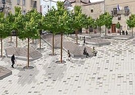 Imagen de la zona que recreará el bosque y la fuente del nacimiento del Ebro.