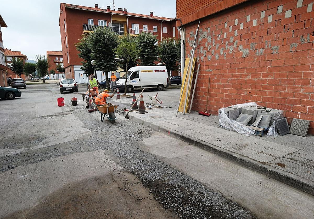 Obras que se hicieron hace algunos años en El Concejero por el mal estado de sus calles.