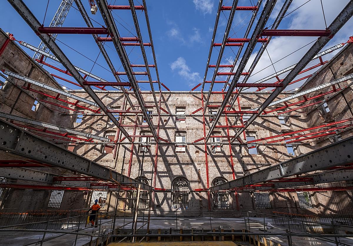 Los trabajos del centro asociado del Museo Reina Sofía-Archivo Lafuente, que está previsto que finalicen al final del verano de 2026.