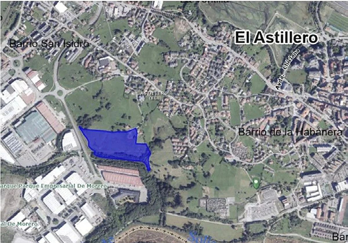 Parcela donde se plantea el almacén, en el barrio La Habanera.