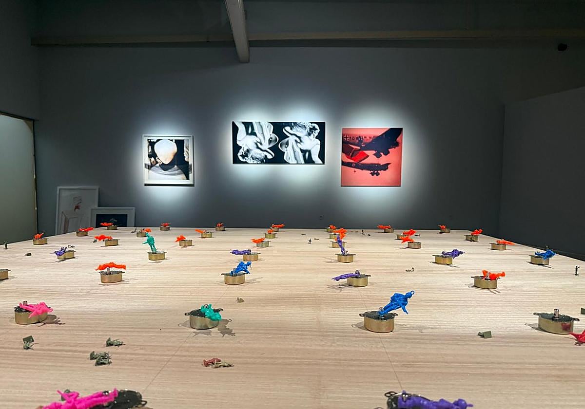 Detalle de una de las instalaciones de la muestra en el Casyc .