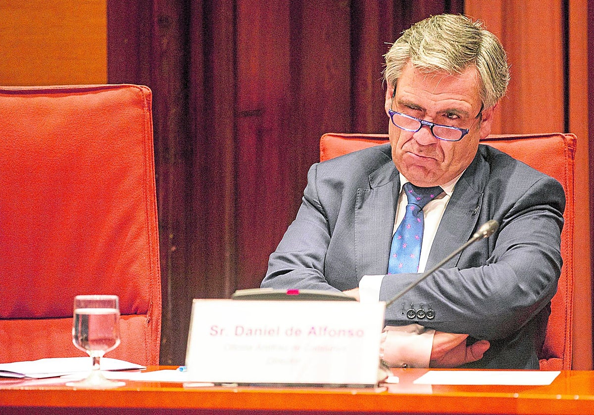 Daniel de Alfonso en una comparecencia de 2016 en el Parlamento catalán.