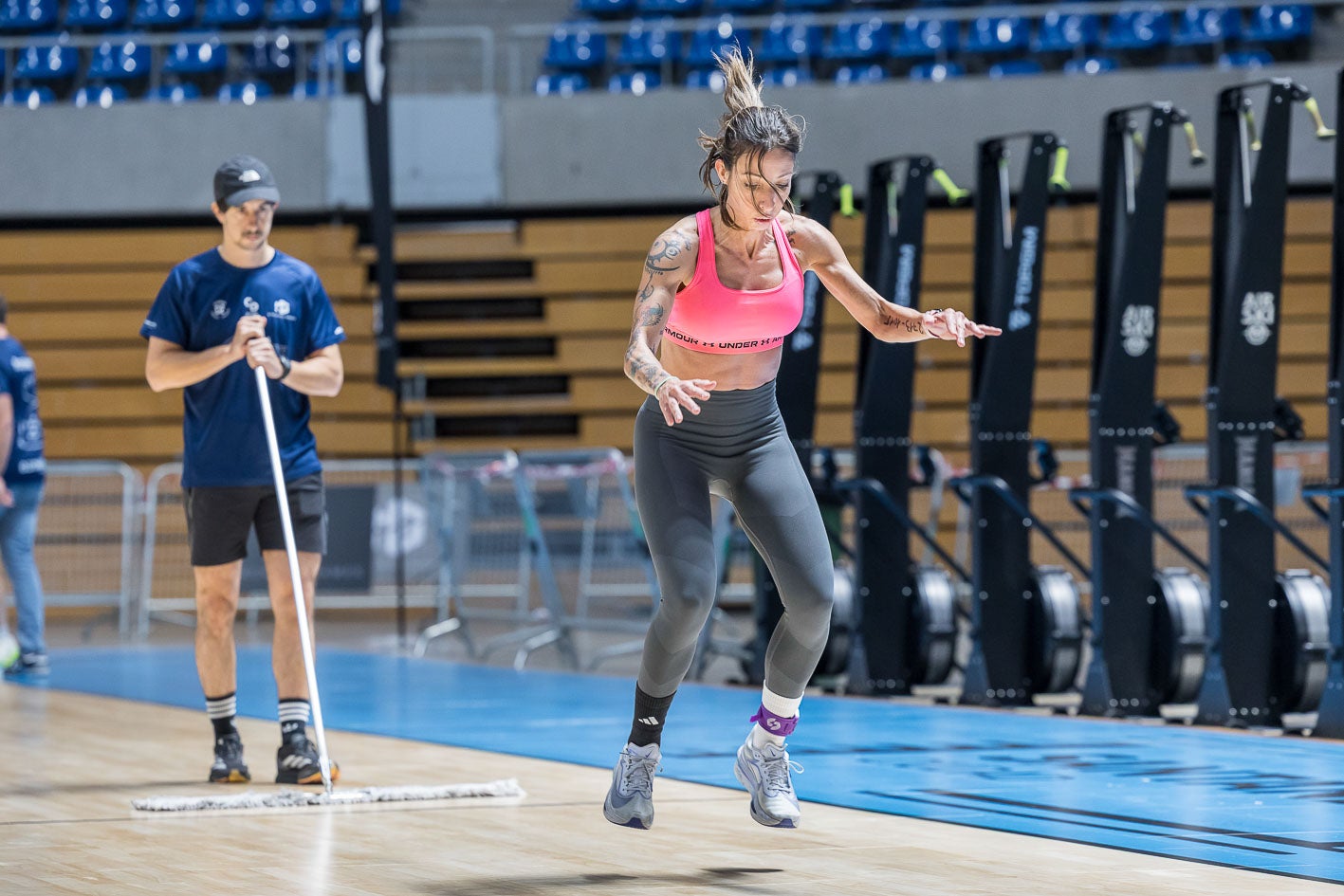 Una de las participantes durante la prueba
