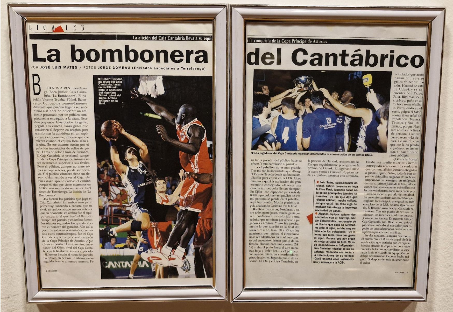 Un reportaje en Gigantes, la biblia del basket español, sobre el equipo en su etapa en la Liga LEB.