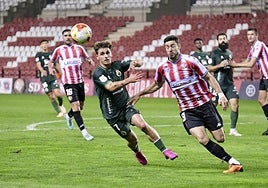 Yeray, frente a la SD Logroñés en la primera ronda de Copa.