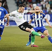 Íñigo Vicente, en la última visita del Racing a El Toralín, en 2023.