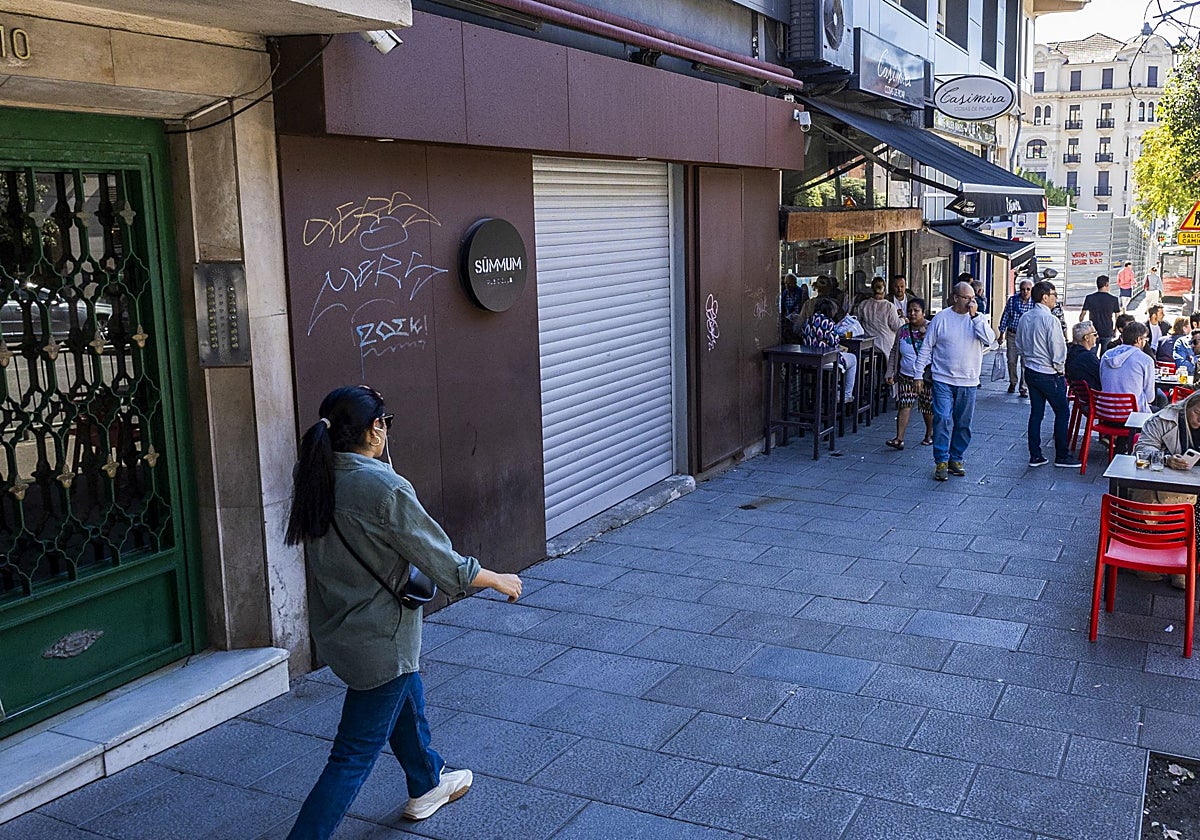 Zona exterior de la discoteca Sümmum donde se produjo la agresión.